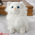 EN71&ASTM standard white plush walking cat toy